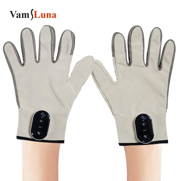 Microcurrent Glove Pair with Grounding Wire - At-Home Facial Toning Device for Lifting & Wrinkles - EMS Technology