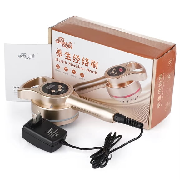 Microcurrent Meridian Massage Brush Hot Compress Body Shaping Fat Burning Gua Sha Lymphatic Drainage Anti-cellulite Massager