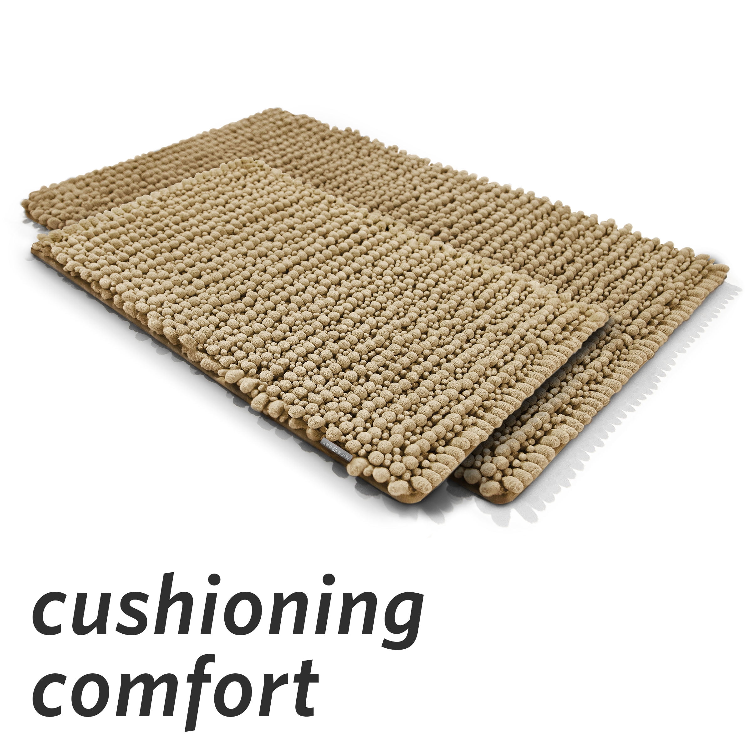 Microdry Chenille Memory Foam Bath Mat, Linen (2Piece)