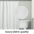 thumbnail image 1 of Microdry Deluxe Textured Fabric Shower Curtain, 72" x 72", White, 1 of 8