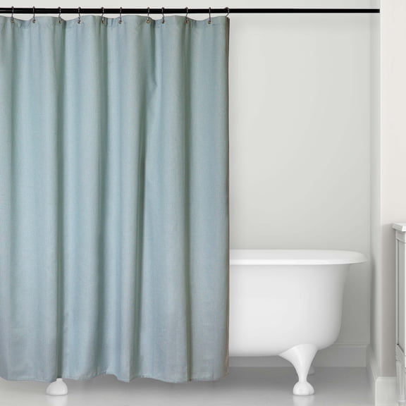 Microdry Deluxe Textured Fabric Shower Curtain, Teal