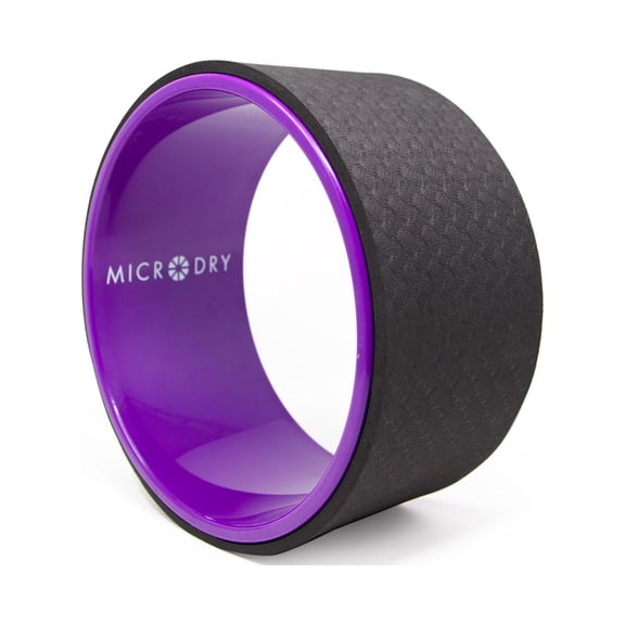 Microdry Exercise Wheel for Deep Tissue Massage and Stretching, Black & Purple