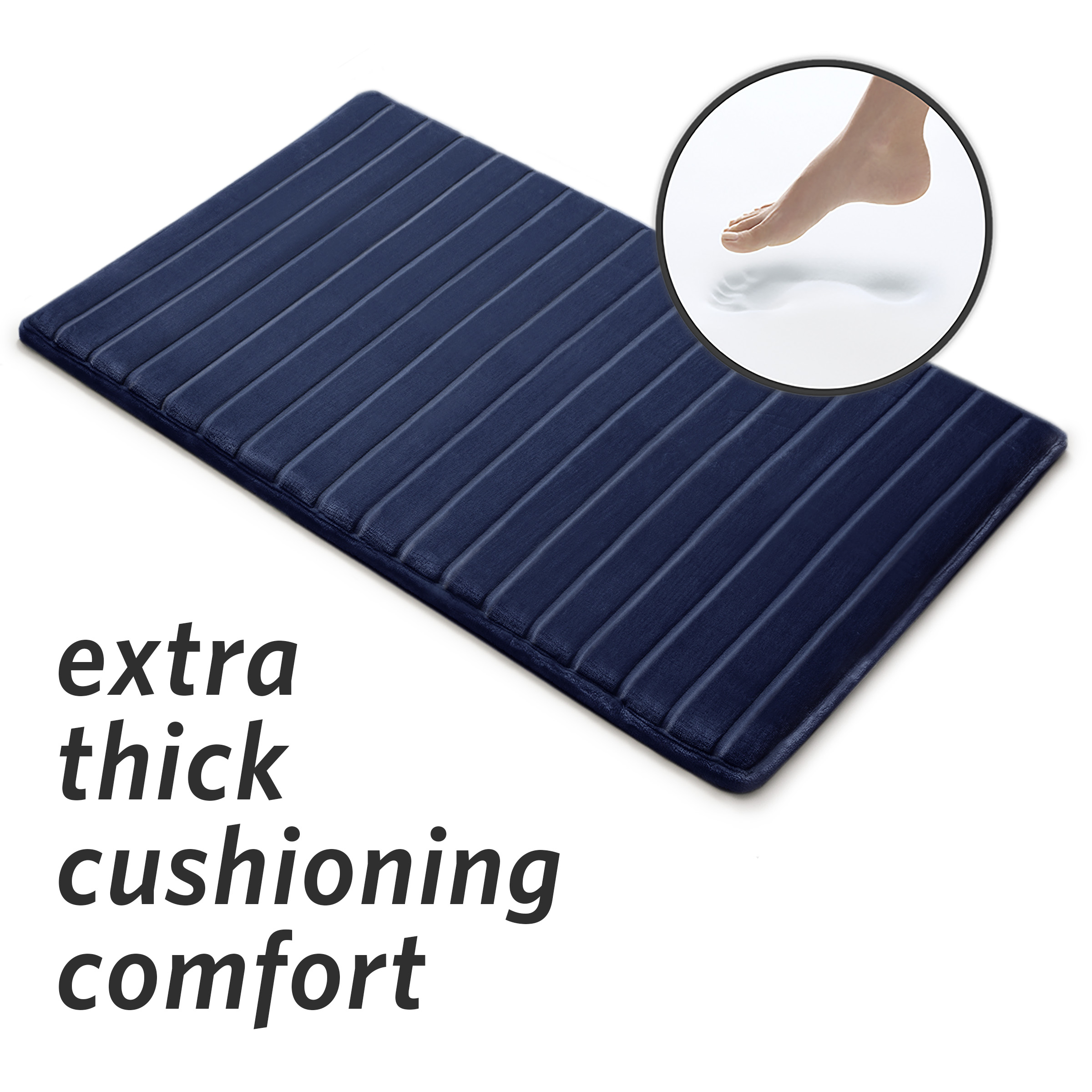 Better Homes & Gardens Ombre Memory Foam Noodle Bath Mat, Taupe Splash