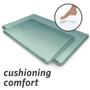 Microdry Modern Memory Foam Bath Mat Set, Aquifer (2-Piece)