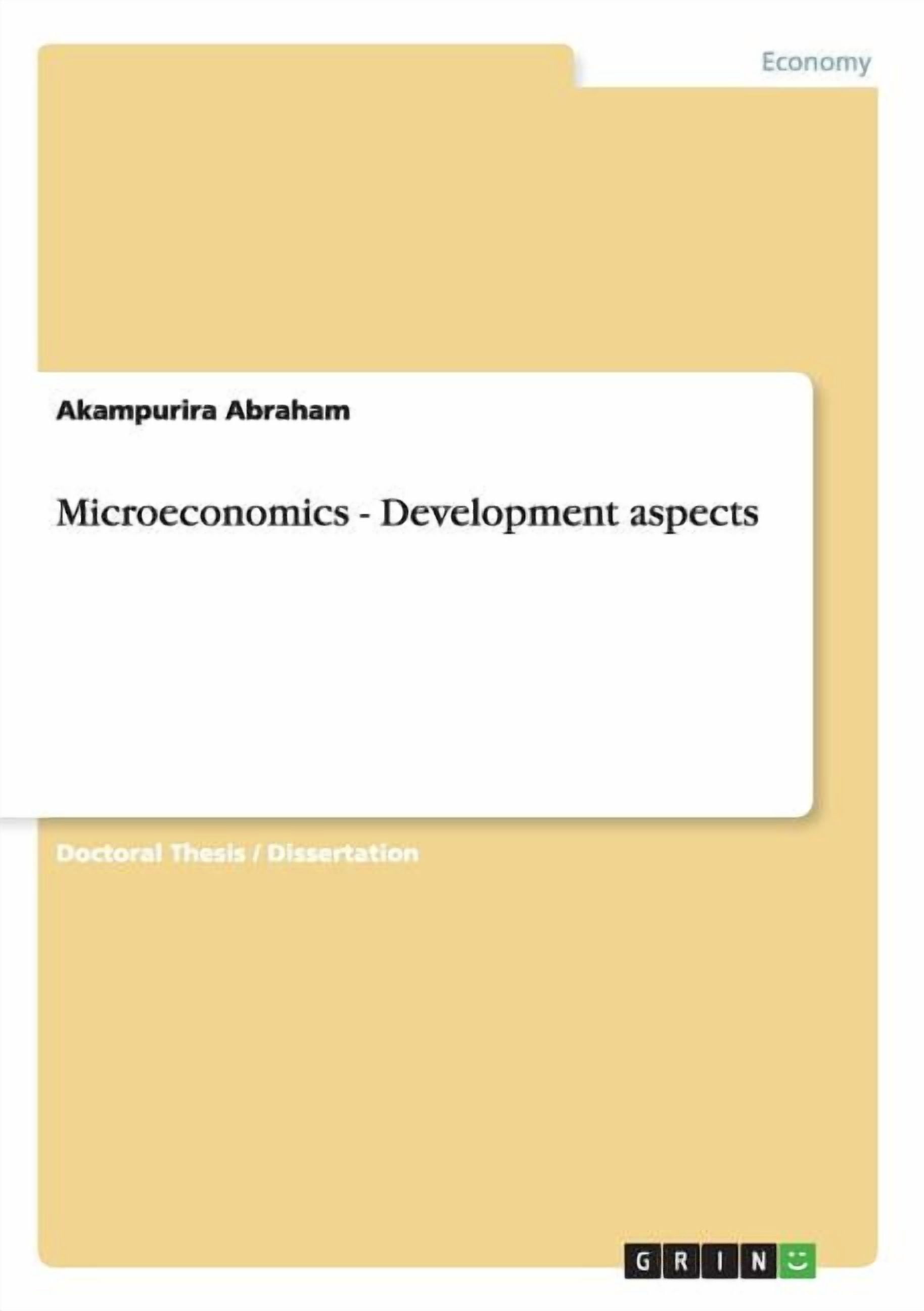 Microeconomics - Development aspects (Paperback) - Walmart.com