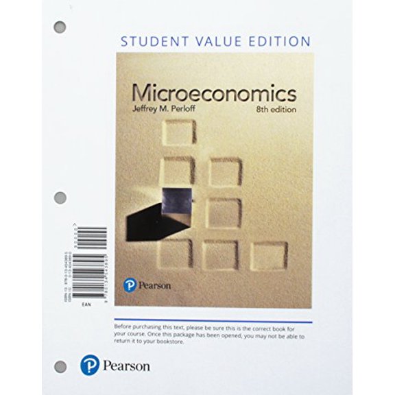 Pre-Owned Microeconomics, 9780134543895, 0134543890, Paperback, 8 edition