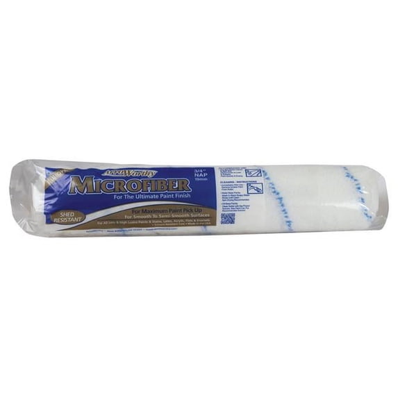 Microfiber 0.75 x 14 in. Paint Roller Cover for Smooth to Semi-Smooth Surfaces