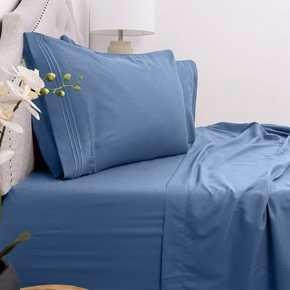 Microfiber 1800 Count 4 Piece Bed Sheet Set Soft Deep Pocket