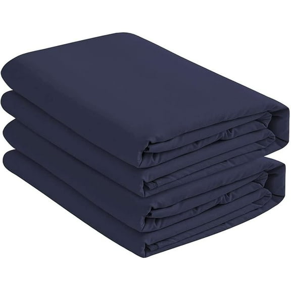 Microfiber 2 Twin XL Fitted Bottom Bed Sheets (2-Pack) 1800 Ultra Soft and Comfy - 15" Deep Pocket, 39" x 80" Great for Dorm Room, Hospital & Split King Dual Adjustable Beds (Navy, Twin)