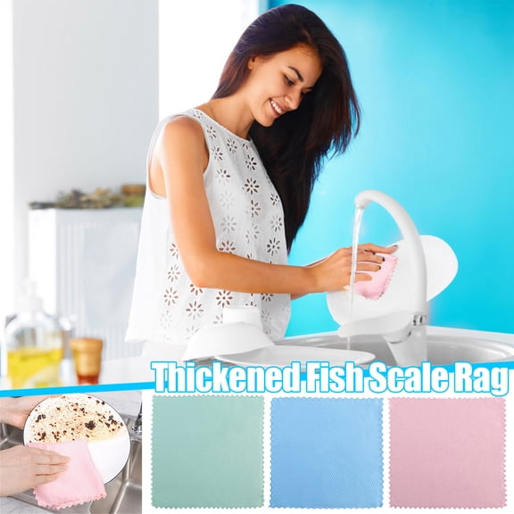 Microfiber Absorbent Kitchen Dish Cloth, Oil Proof Lint Free Cleaning Towel, Multipurpose Quick Dry Dishcloth for Dish Washing Countertop Table Kitchen Household Clean