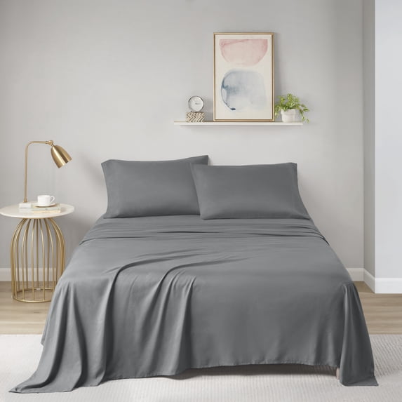 Microfiber All Season Soft Touch Sheet Set Comfort Classics, Twin, Charcoal