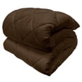 thumbnail image 1 of Microfiber Down Alternative Comforter, Brushed Super Soft and Breathable Blanket Square Quilted Bedding with Solid Colors Decoration for Master Guest Bedroom, 68" x 90", Brown, by Ambesonne, 1 of 4