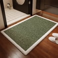 thumbnail image 1 of Microfiber Bath Mat Non Slip Absorbent Fluffy Bathroom Rug Machine Washable Beige 24x16 Inch 1 Count, 1 of 6