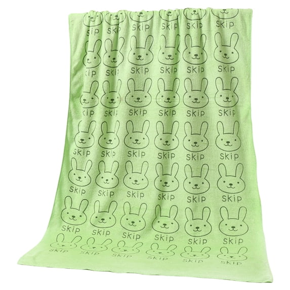 Microfiber Bath Towel, Usupdd Quick Dry Super Absorbent Large Towel for Adults Kids, Soft Lightweight Beach Swimming Towel for Travel Gym Shower with Printed Design, Green