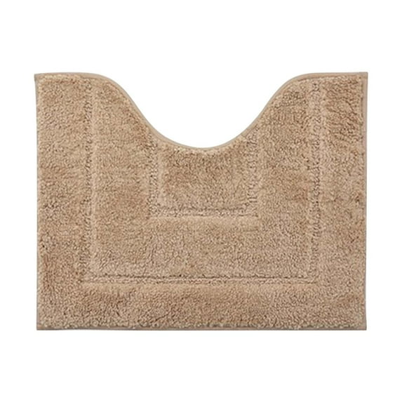 Microfiber Bathroom Floor Mat | U-Shaped Non-Slip Bath Rug | Super Absorbent 50x40cm Shower Mat | Quick-Dry Toilet Carpet with TPR Backing | Gray