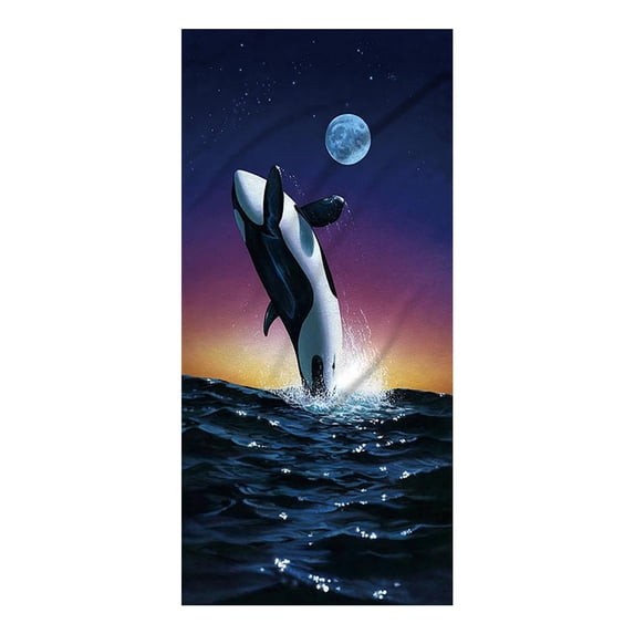 Microfiber Beach Towel 27x59 Inch Lightweight Sandproof - Super Fast Dry Quick Dry Sand-Free Towel for Swimming Pool, Travel, Camping (H)