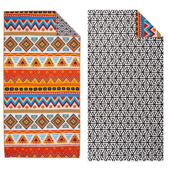 Microfiber Beach Towel - Doingart 32"x63" Quick Dry Soft Lightweight Compact Sand Free Towel - Perfect for Camping, Travel, Beach, Swimming, Yoga, Gym Sports - Acapulco