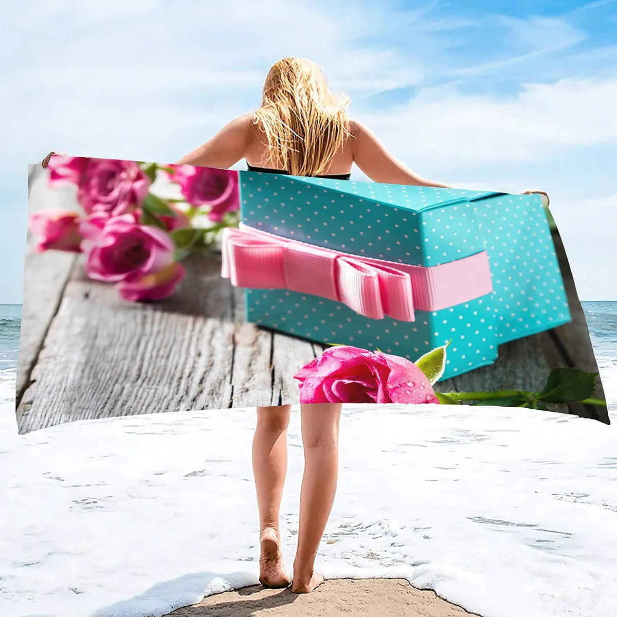 Microfiber Beach Towel Gift Boxes Oversized Sand Free Travel Towels