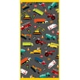 thumbnail image 1 of Microfiber Beach Towel for Kids - Thin and Large (30"x60") - Trucks - Absorbent, quick dry, sand free, lightweight, blanket- toddler, girls, boys - For Sports, Pool, Picnic, Camping, Travel, Swim, 1 of 8