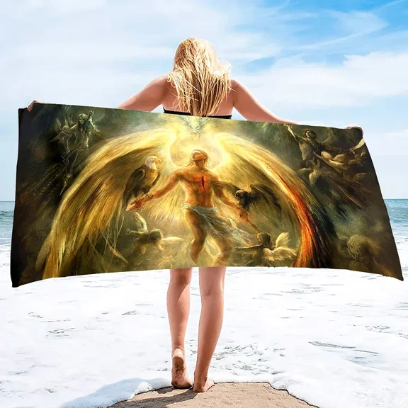 Microfiber Beach Towel,Quick Dry Beach Towel, Extra Large Beach Pool Towels for Adults, Travel Camp Towel for Kid Castle Pattern (10)