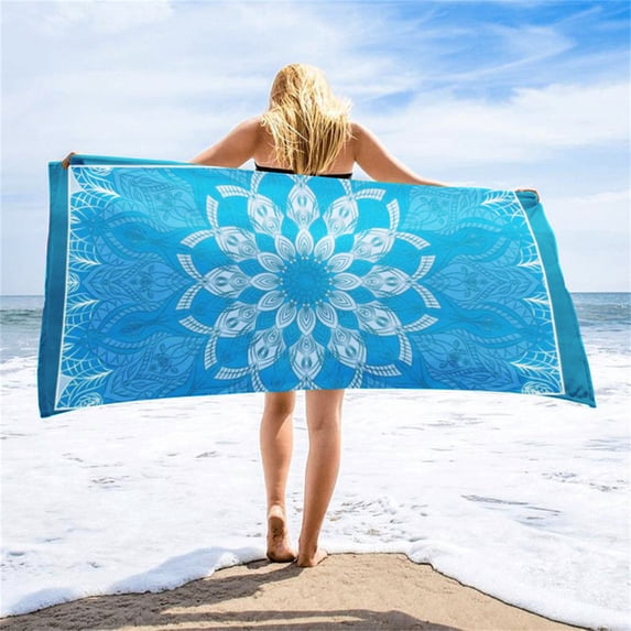 Microfiber Beach Towel, Quick Dry, Sand Free, Oversized, Soft Absorbent, Lightweight for Travel, Gym, Yoga, Camping Adult