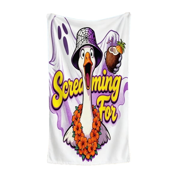 Microfiber Beach Towel Sand Proof Quick Drying Pool Blanket Large Summer Halloween Printed Bath Towel for Swim Holiday Beach Accessories, 1 Pack
