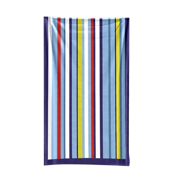 Microfiber Beach Towel Super Absorbent Lightweight - 55x27in Compact Travel Pool Blanket, Quick-Dry Sand-Resistant Towel for Adults/Kids (Multicolor Stripes)