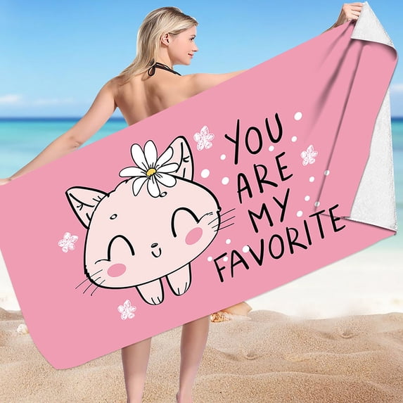 Microfiber Beach Towel Super Absorbent Quick Dry Sandproof Lightweight Compact Travel Towel for Swimming Pool Gym Yoga Camping Outdoor Activities