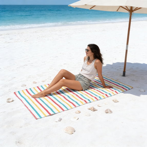 Microfiber Beach Towel | Ultra-Fine, Sand-Resistant & Quick-Dry | Large 59x29 Inches | Super Absorbent & Portable | 1 Towel