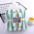 thumbnail image 1 of Microfiber Beach Towels, Stripe Bath Towel Set 2 Pack,70 x 140cm - Large Absorbent Quick Dry& 35 x 75cm -Towel, DryNo Fading, No Linting for Hair Wrap, Pool, Bath, Sport, Yoga, Camping, Swimming, 1 of 8