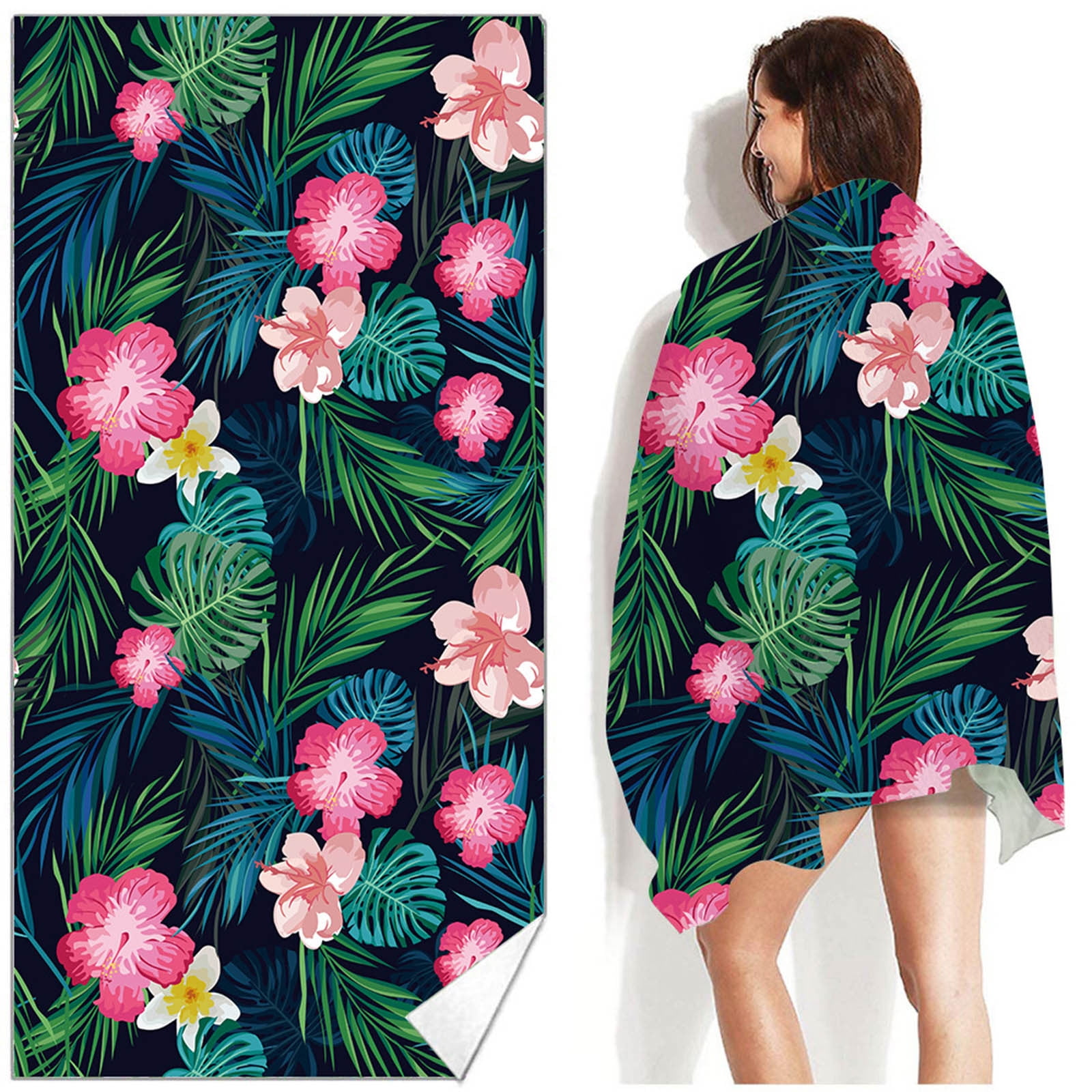 Microfiber Beach Towels Ultra Lightweight Blue Bath Towels Sandproof