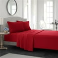 thumbnail image 1 of Microfiber Bed Sheet Set Hotel Style Deep Pocket，Cool & Breathable Bed Sheets Wine red, 1 of 8