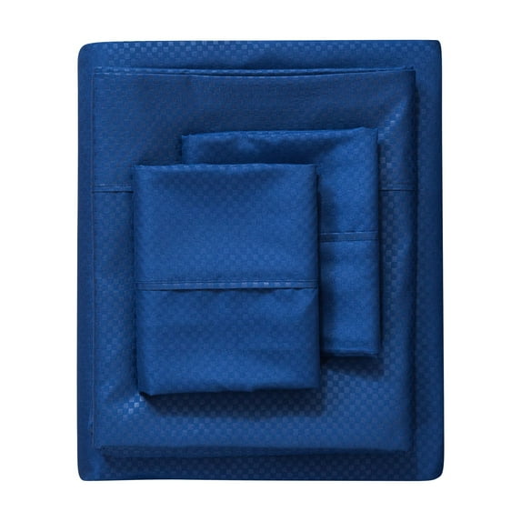 Microfiber BedSheets Set, Twin XL Navy Blue Sheets, 1 Deep pocket Sheet,1 Flat Sheet ,1 Pillowcase