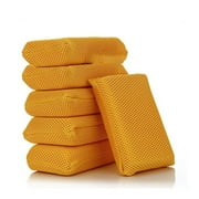 CarCarez Microfiber Bug Sponge, Scratch-Free Mesh Cleaning Sponges for Automotive Detailing, 6 Pack