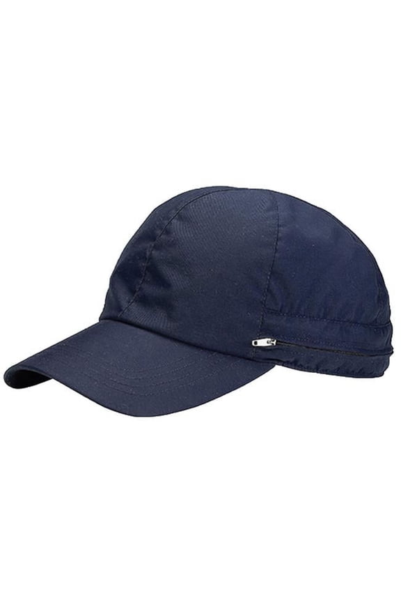 Microfiber Cap with Flap - Navy - One Size