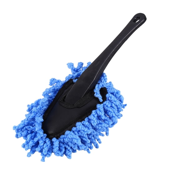 Microfiber Car Cleaning Brush Long Handle Mop Duster, Handy Washable Auto Window Wash Cleaner for Vehicles and Household Dusting, 11.8 inches / 30.0 cm