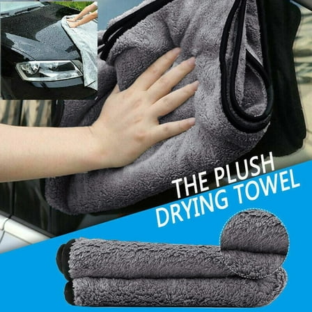 Microfiber Car Drying Towel | Super Absorbent Soft Edging | Streak-Free Scratch-Resistant Cloth | High-End Vehicle Care | 16"x16" | 1 Pack | Quick Water Absorption