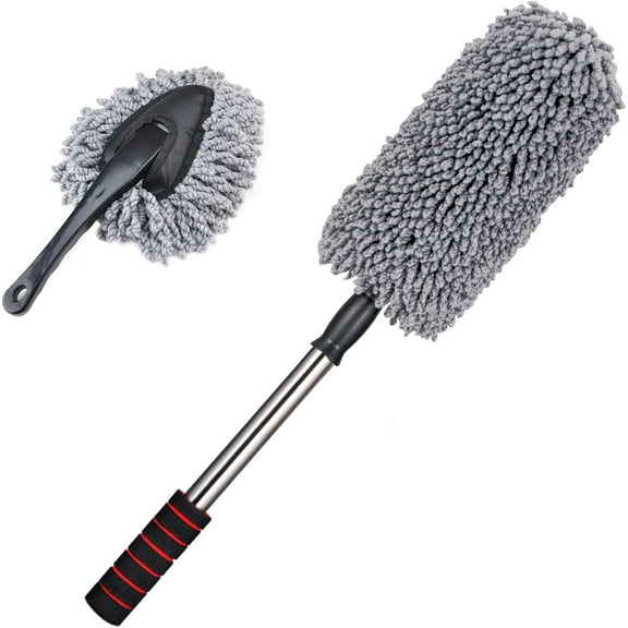 Microfiber Car Duster Exterior Scratch Free with Extendable Handle Multipurpose
