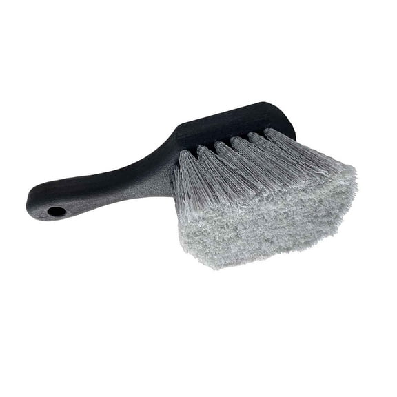 Microfiber Car Tire Brush with Long Handle | Wheel and Hub Cleaning Brush for Cars, Trucks, SUVs & RVs | Soft Bristles for Scrubbing Dirt, Brake Dust & Grime | Ergonomic Grip for Easy Cleaning