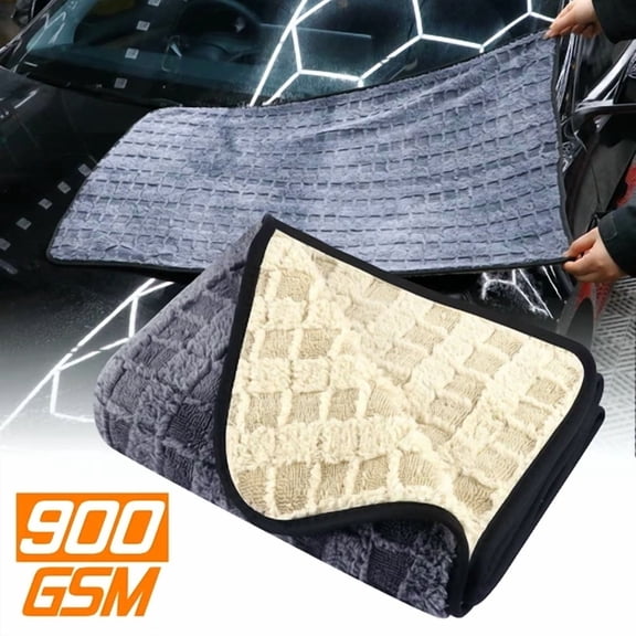 Microfiber Car Wash Drying Towel Dialed Water Drying Towel 35X24'' 900 Gsm