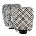 thumbnail image 1 of Microfiber Car Wash Gloves With Chenille & Polyester Terry Scratch-Free Cleaning Elastic Cuffs Beige and Black Color, 1 of 8