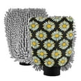 thumbnail image 1 of Microfiber Car Wash Gloves With Chenille & Polyester Terry Scratch-Free Cleaning Elastic Cuffs Dasiy Vector, 1 of 8