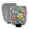 thumbnail image 1 of Microfiber Car Wash Gloves With Chenille & Polyester Terry Scratch-Free Cleaning Elastic Cuffs Spring Florals, 1 of 8