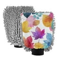 thumbnail image 1 of Microfiber Car Wash Gloves With Chenille & Polyester Terry Scratch-Free Cleaning Elastic Cuffs Watercolor Autumn Leaves, 1 of 8