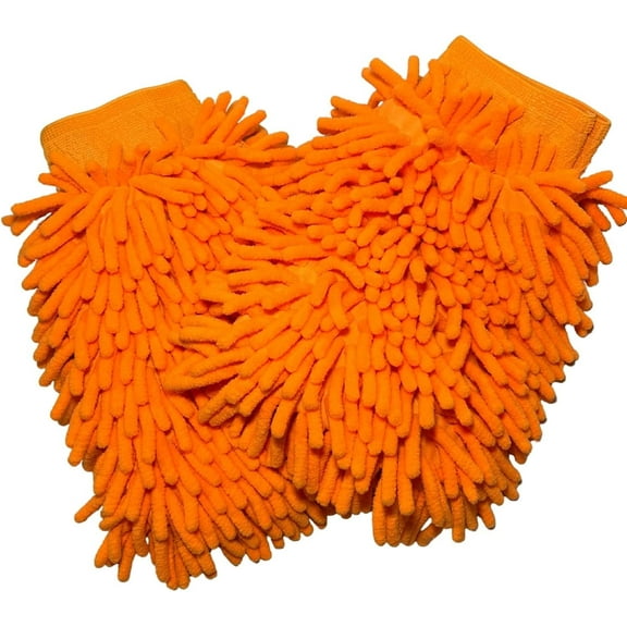 Microfiber Car Wash Mitt Sponge Washing Gloves Premium Chenille Scratch Lint Free Ultra Absorbent Car Cleaning Mitts for Cars, Trucks, SUVs, Boats & Motorcycles - 2 Pack