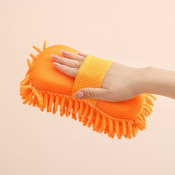 Microfiber Car Wash Sponge, Double Sided Chenille Microfiber Car Wash Mitt, Scratch Free & Lint Free, Absorbent Automotive Washing Sponges, Auto Cleaning Supplies