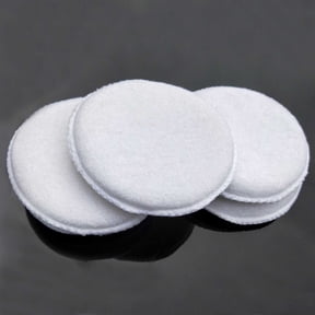 Microfiber Car Wax Applicator Pads, 2PCS Round Soft Foam Sponge for Polishing, Non-Scratch Detailing Cloth for Auto Cleaning, Reusable Buffing Pads for Ceramic Coating.