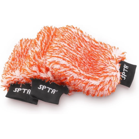 Microfiber Car ash Mitt, 3Pcs Spon Glove rapped in Soft, Plush Fiber Cloth Material, Safe ashing ith Any Soap, Bucket, Foam Gun, Cannon, Other Cleaning Supplies