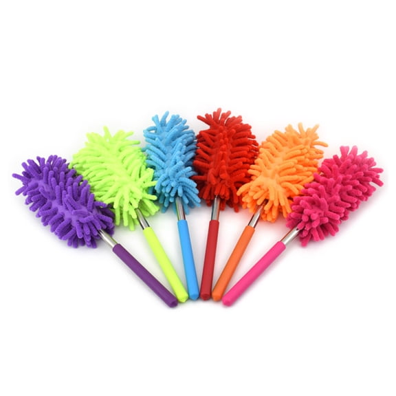 Microfiber Chenille Duster with Extendable 11-31 inches for Extra Long Cobweb Duster for Cleaning Ceiling, Fan
