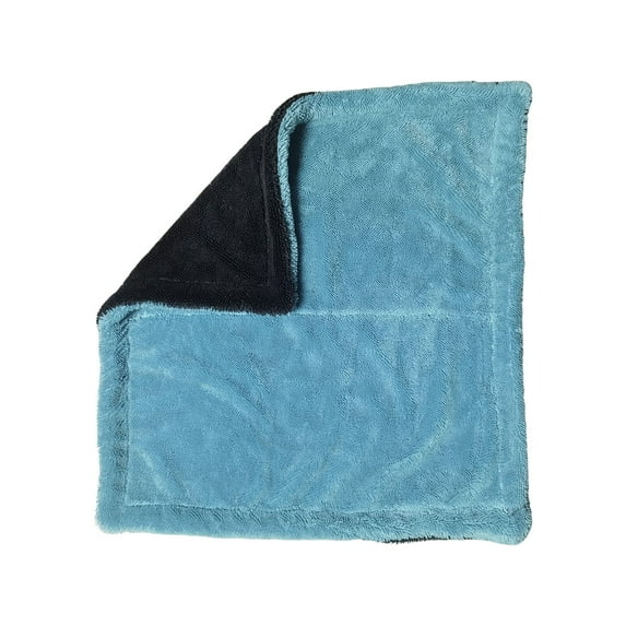 Microfiber Clean Towel, Superior Absorbency, Double-Sided Different Color, Great for Kitchen, Bathroom,Car Blue
